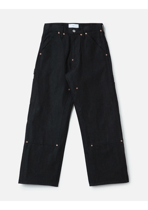 Twisted Heather Denim Pants Double Knee