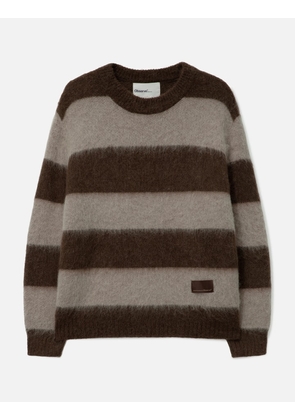 Wool Mohair Striped Knit Sweater