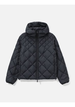 Merak Geometric-Quilted Hooded Short Down Jacket