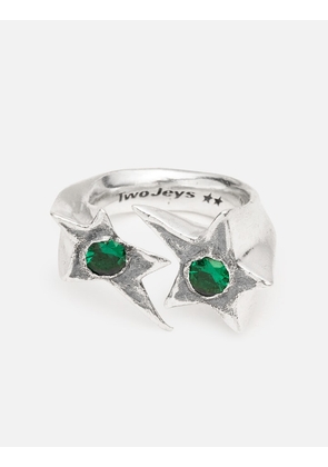 Green Two Stone Ring