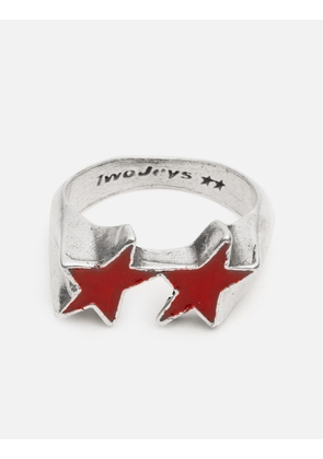 Icon Red Enameled Single Ring