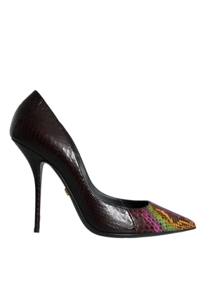 Multicolor Exotic Leather Heels Pumps Shoes - EU36.5/US6