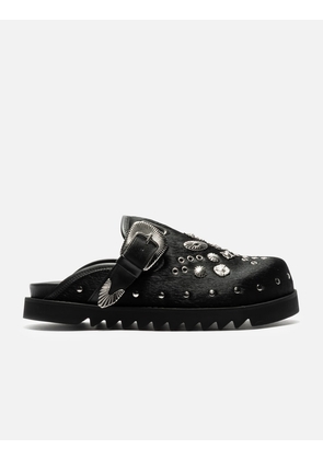 HBX Exclusive Black Pony Mule