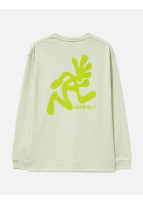 Running Man Long Sleeves T-Shirt Pigment Dyed