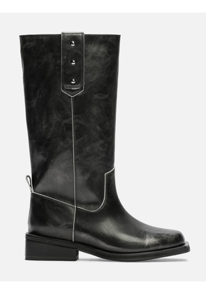 Deinet Natural Leather Biker Boots