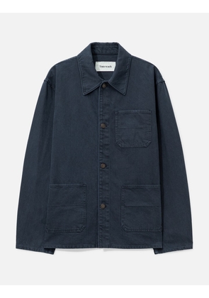 Garment Washed Cotton Twill Utility Jacket