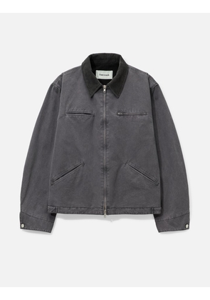 Garment Washed Zip Work Jacket