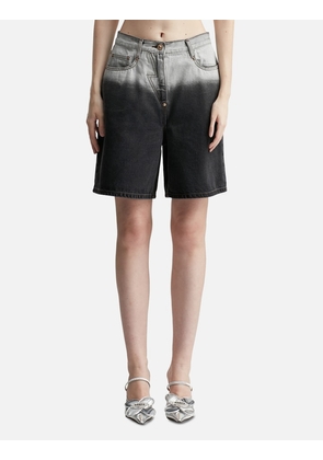 Washed Bermuda Denim Pants