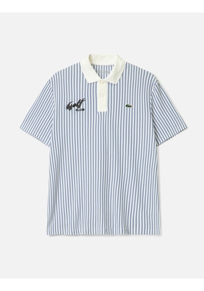 Men's Thermo-Regulating Striped Golf Polo