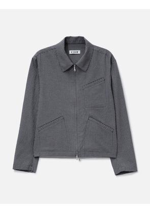 Micro Check Shirt Zip-Up