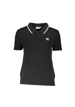 Black Cotton Polo Shirt - S
