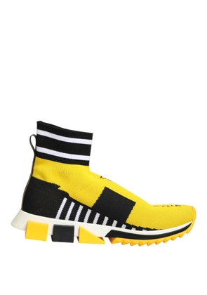 Yellow Black Sorrento Socks Sneakers Shoes - EU35/US4.5