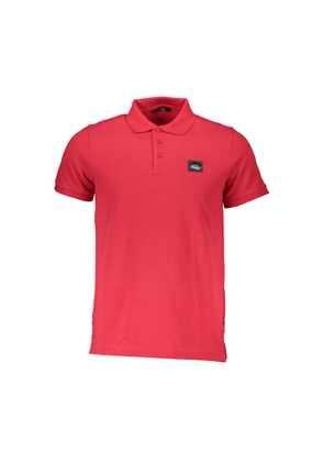 Red Cotton Polo Shirt - M