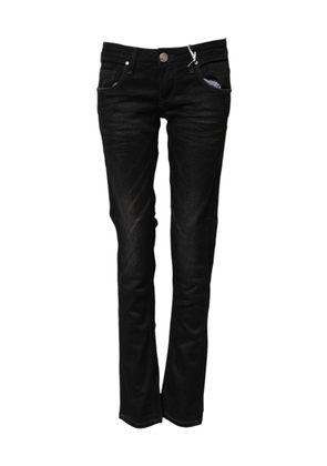 Black Cotton Slim Fit Denim Low Waist Denim Jeans - W27