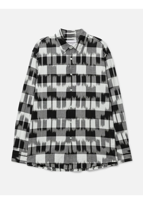 Ikat Check Regular Collar Shirt