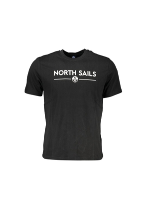 Black Cotton T-Shirt - M