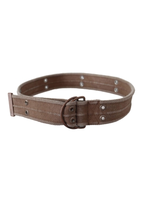 Dolce & Gabbana Beige Leather Logo Belt Sling Cintura Buckle Belt - 90 cm / 36 Inches