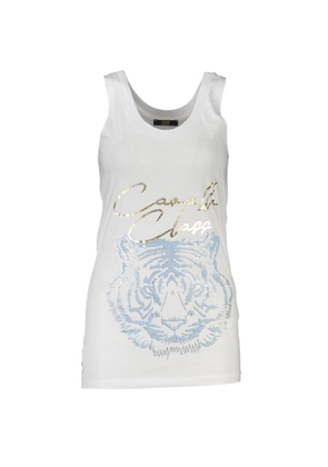 Cavalli Class White Cotton Tank Top - S