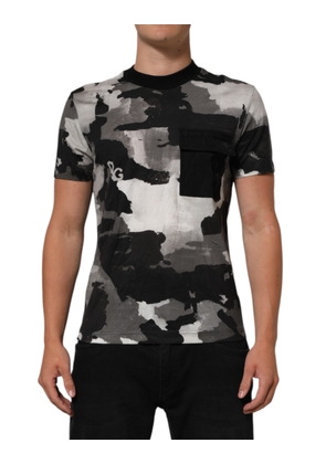 Dolce & Gabbana Multicolor Camouflage Men Short Sleeves T-shirt - XS