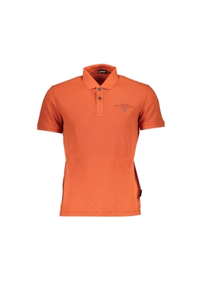 Orange Cotton Polo Shirt - M