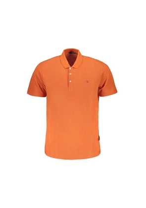 Orange Cotton Polo Shirt - M