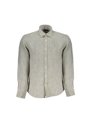 Gray Linen Shirt - M