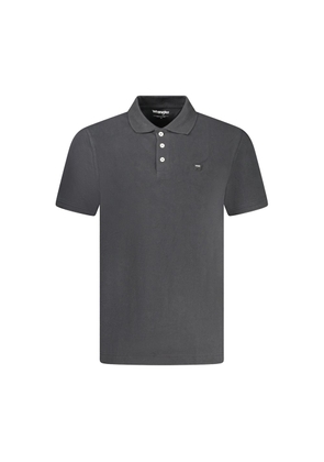 Black Cotton Polo Shirt - M