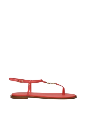 Christian Dior Pink Leather Flip-Flop Sandals - EU37/US7