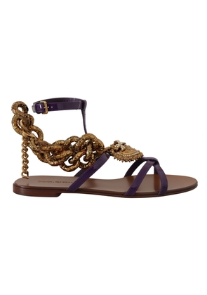 Purple Heart Chain Gladiator Flats - EU36.5/US6