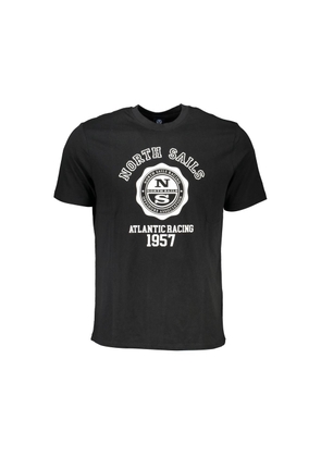 Black Cotton T-Shirt - M