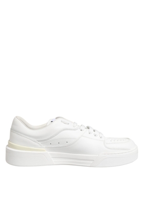 White Miami Leather Low Top Sneakers Shoes - EU42/US9