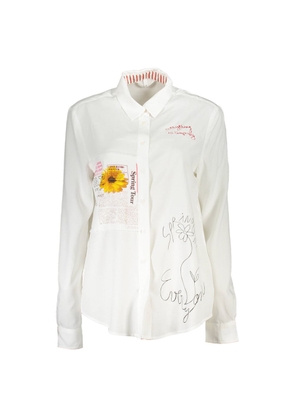 Desigual White Viscose Shirt - XXL