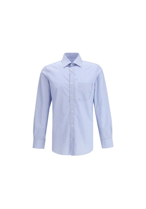 Margiela Blue Cotton Pattern Shirt - 39