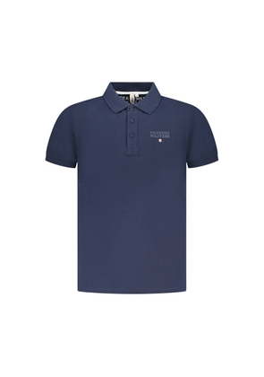 Blue Cotton Polo Shirt - M