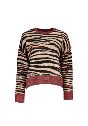 Red Fabric Sweater - L