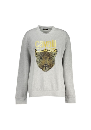 Cavalli Class Gray Cotton Sweatshirt - S