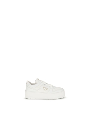 Prada White Calf Leather Bos Taurus Platform Sneakers - EU41/US11
