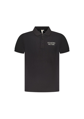Black Cotton Polo Shirt - L