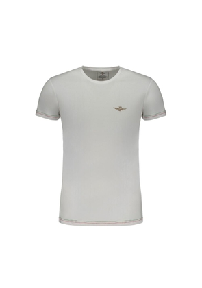 Aeronautica Militare White Cotton T-Shirt - L