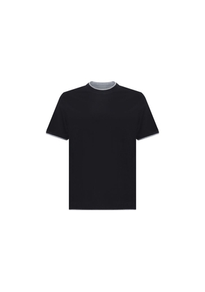 Brunello Cucinelli Black Cotton T-Shirt - L