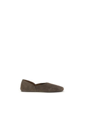Khaite Brown Calf Leather Bos Taurus Ballet Flats - EU36/US6
