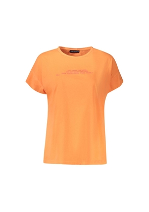 Orange Cotton Tops & T-Shirt - S
