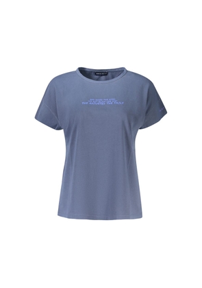 Blue Cotton Tops & T-Shirt - S