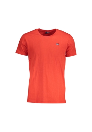 Red Cotton Men T-Shirt - L