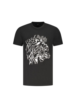 Black Cotton Men T-Shirt - M