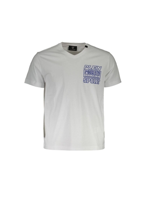 White Cotton Men T-Shirt - M