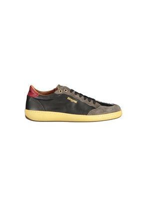 Black Leather Men Sneaker - EU41/US8