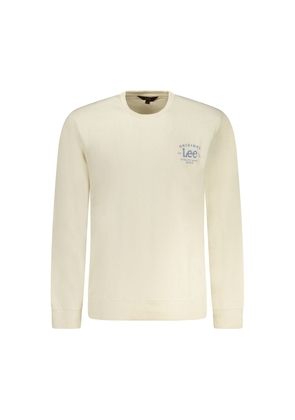 Beige Cotton Men Sweater - M