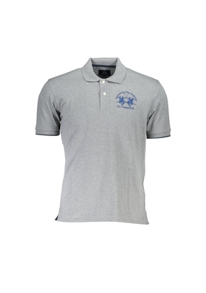 Brown Cotton Men Polo Shirt - M