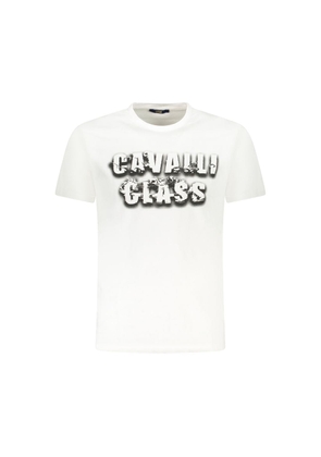 White Cotton Men T-Shirt - L